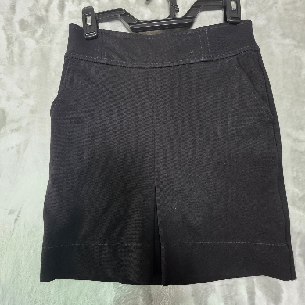 Ann Taylor Factory Petite Black Mini Skirt Size 2P Pockets Workwear